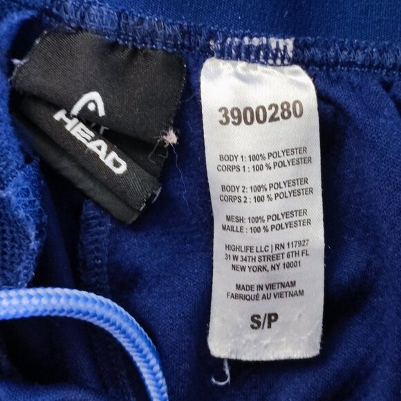 Head athletic long short blue men's size S - Picture 6 of 9